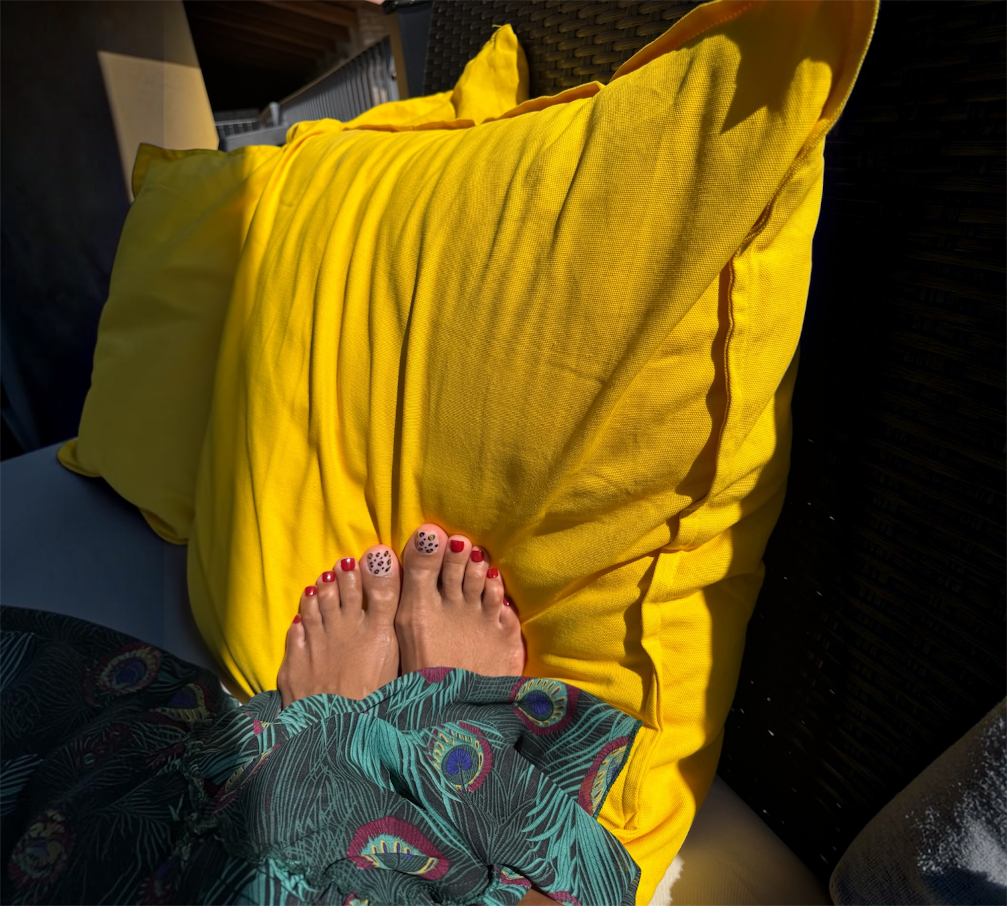 Toe Press On Nails – Red Leopard | Pedicure | Touch of Capital Nails