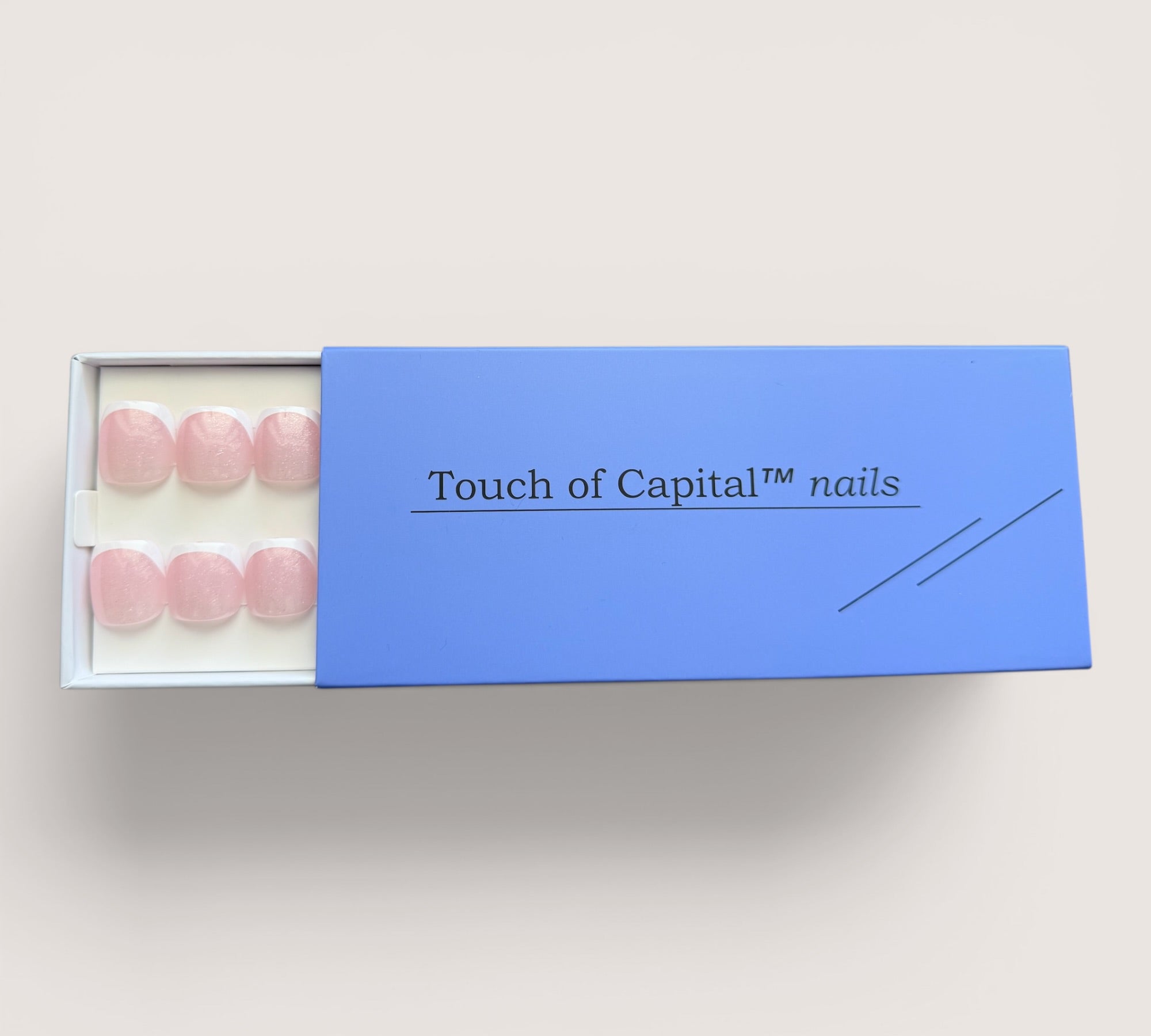 Toe Press On Nails – Rosy Pink French | Pedicure | Touch of Capital Nails