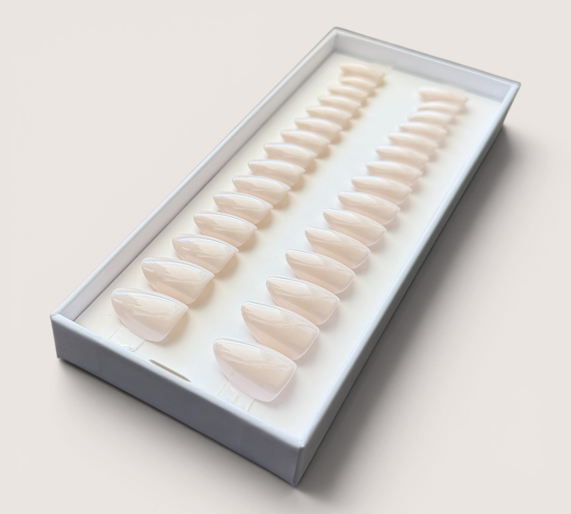 Press On Nails – Milky White | Short Almond | Touch of Capital Nails