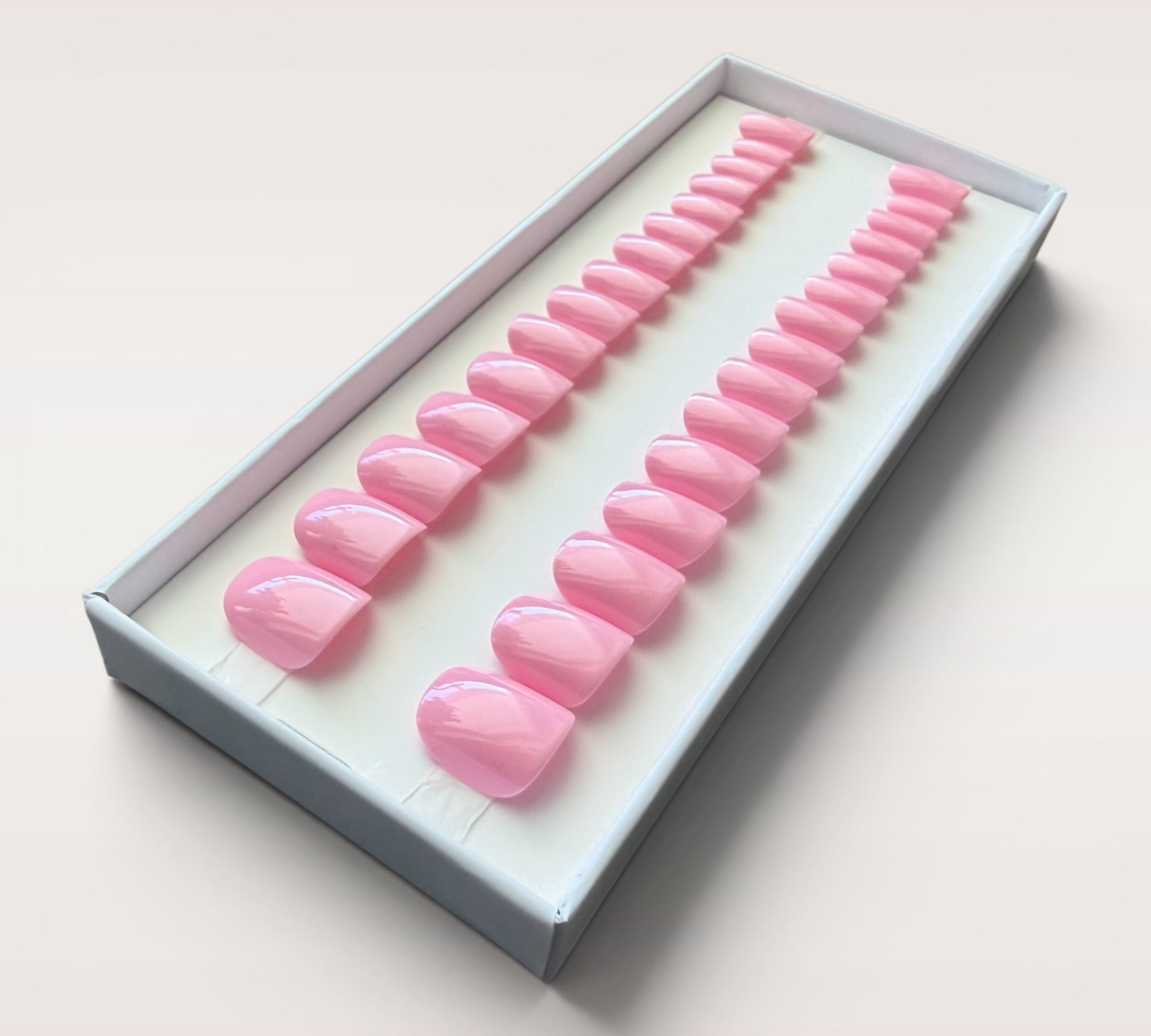 Press On Nails – Pink Gloss | Extra Short Round | Touch of Capital Nails