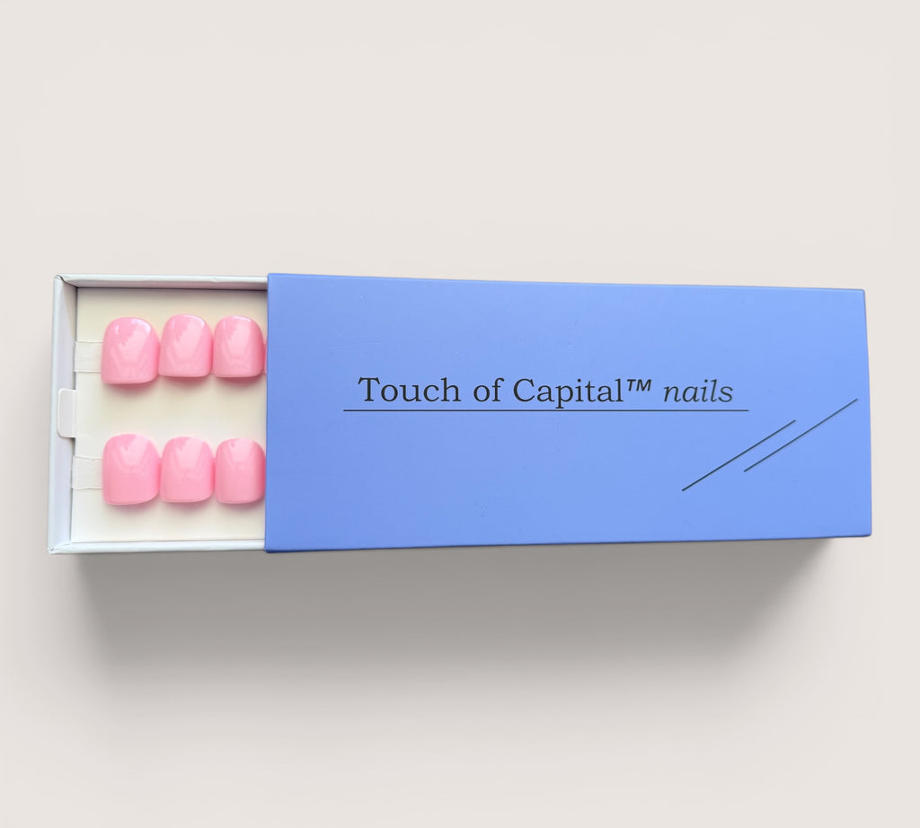 Press On Nails – Pink Gloss | Extra Short Round | Touch of Capital Nails