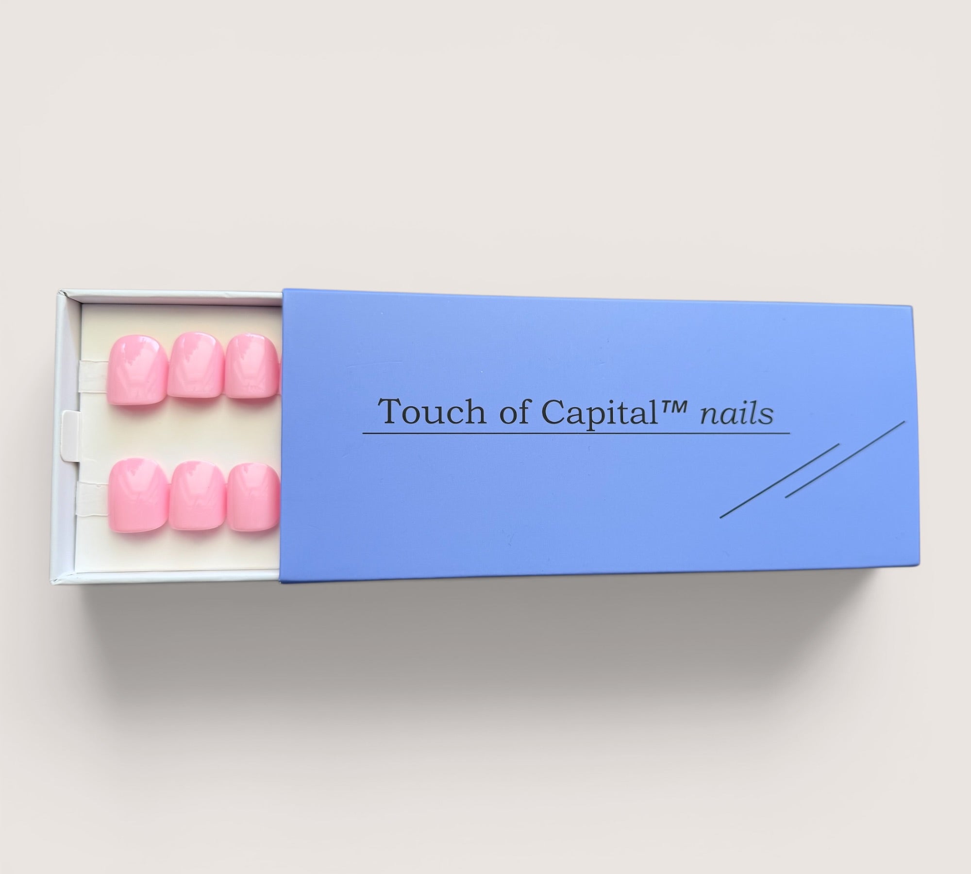 Press On Nails – Pink Gloss | Extra Short Round | Touch of Capital Nails