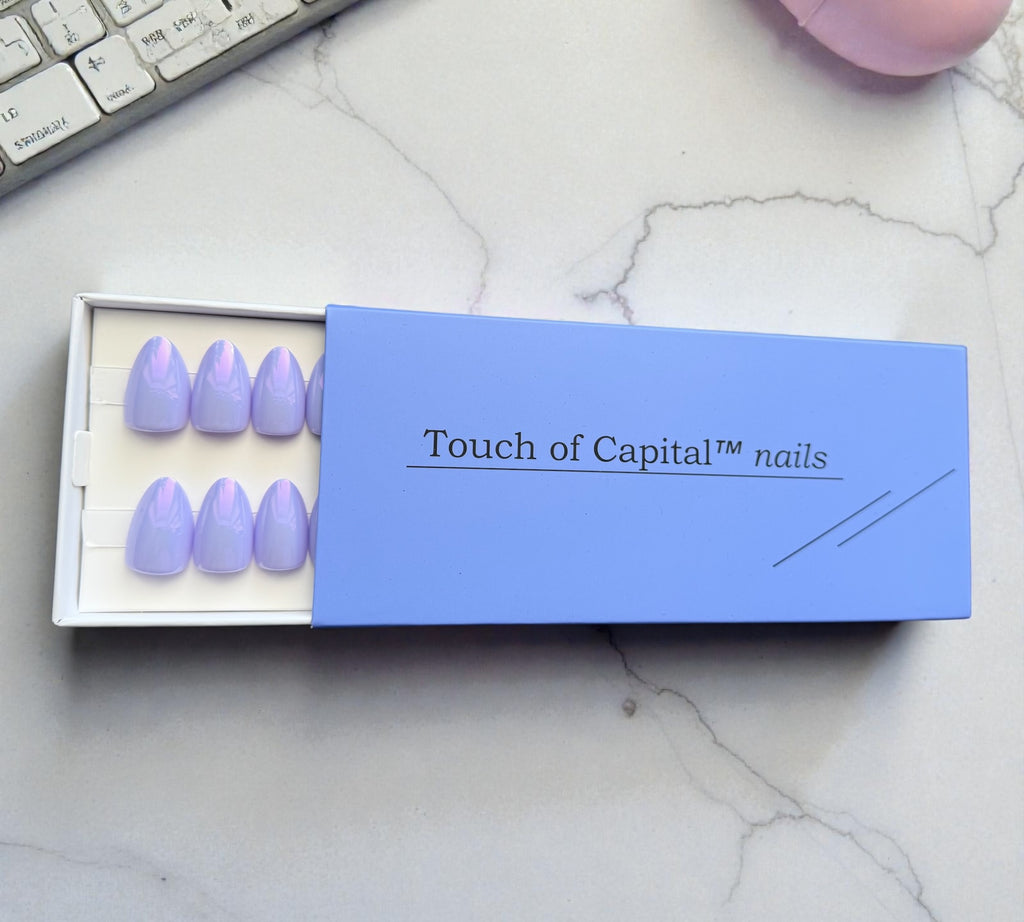 Press On Nails – Purple | Short Almond | Touch of Capital Nails