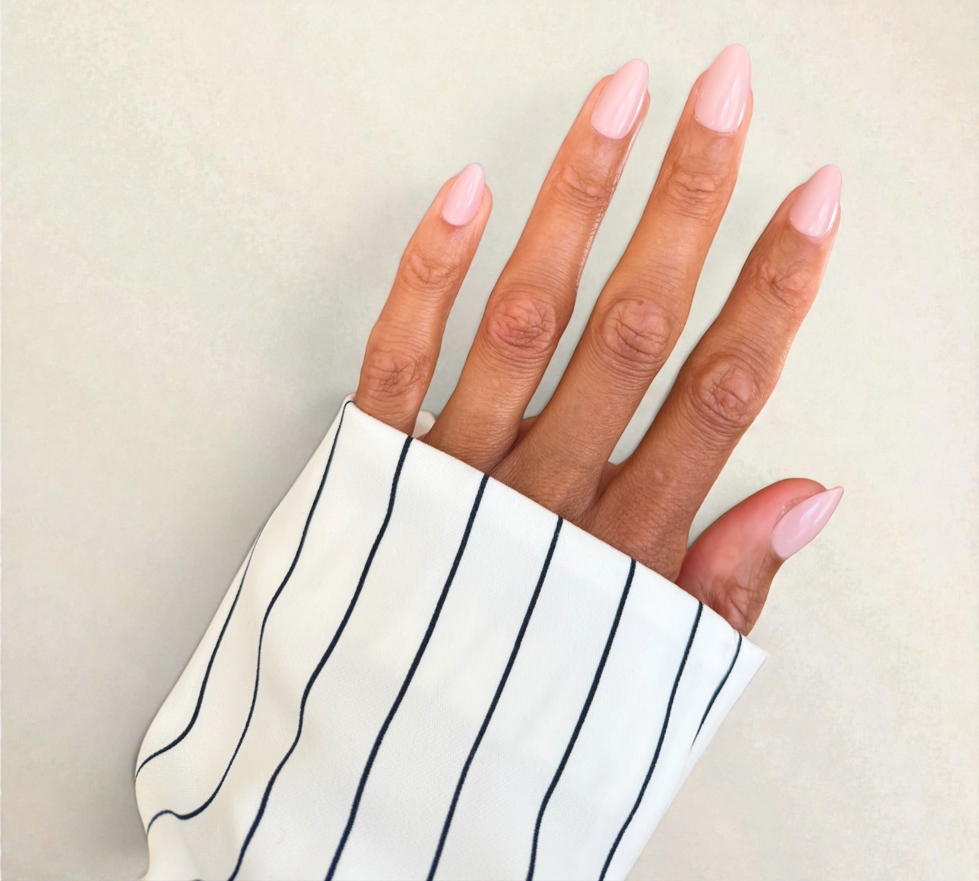 Press On Nails – Nude Pink Rose Elegance | Short Almond | Touch of Capital Nails