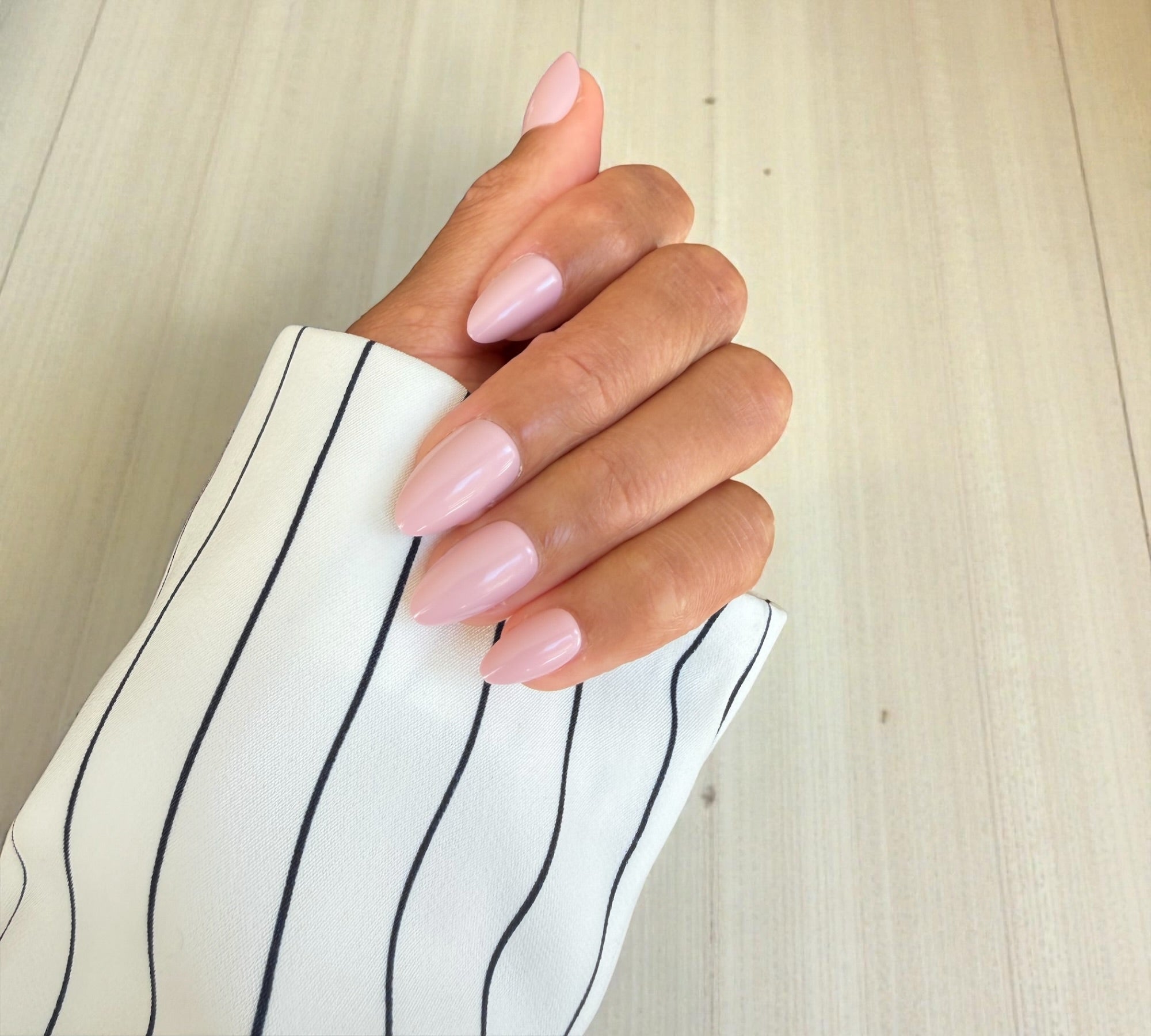 Press On Nails – Nude Pink Rose Elegance | Short Almond | Touch of Capital Nails