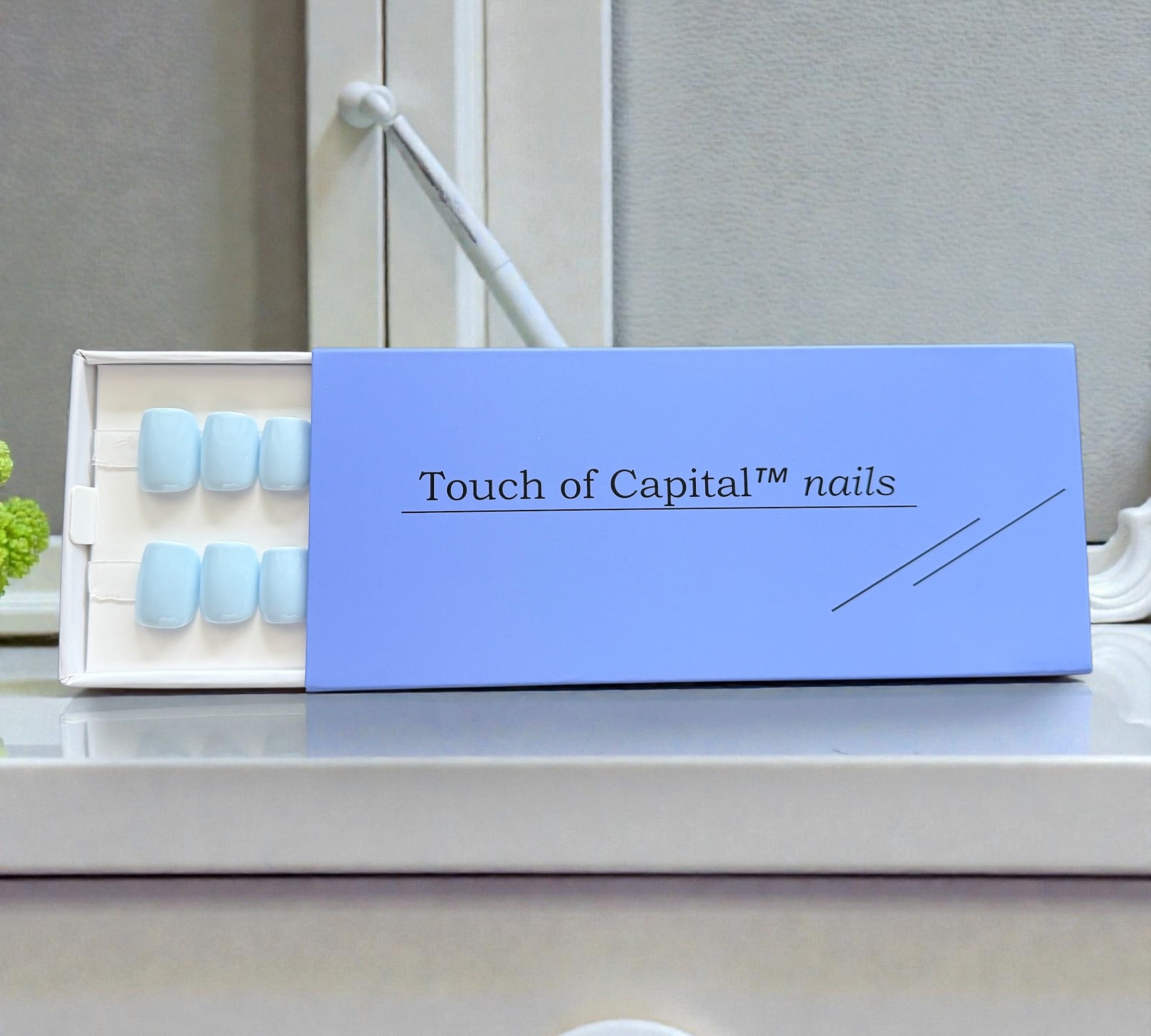 Press On Nails – Blue Mint | Short Square | Touch of Capital Nails