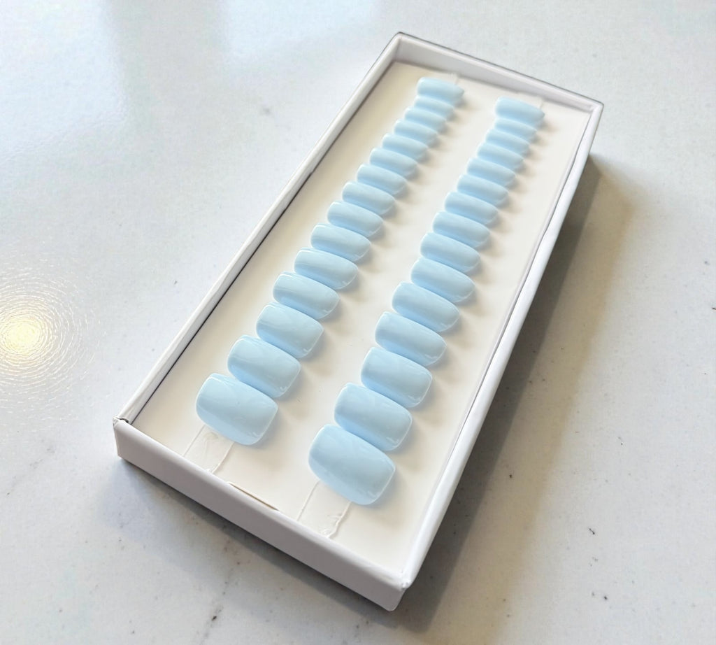 Press On Nails – Blue Mint | Short Square | Touch of Capital Nails