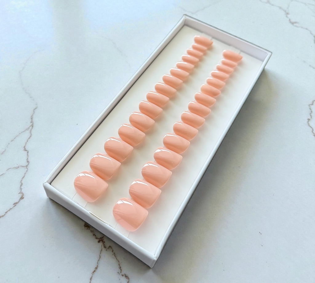 Press-On Nails – Dusty Rose Nude Pink | Extra Short Round | Touch of Capital Nails