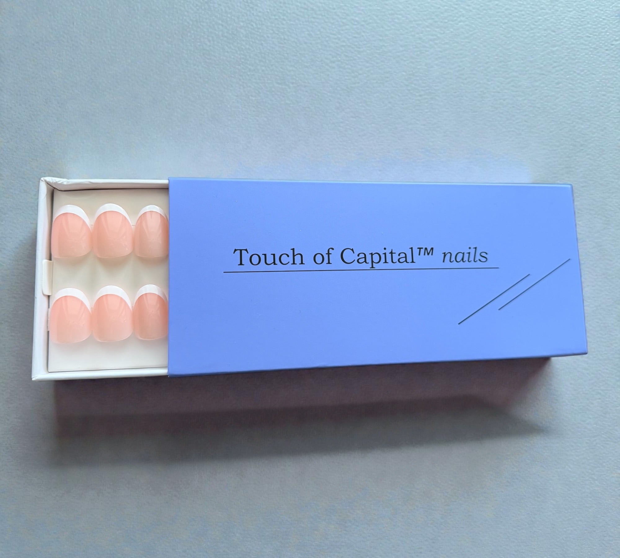 Press-On Nails – Classic French Light Pink | Short Oval | Touch of Capital Nails
