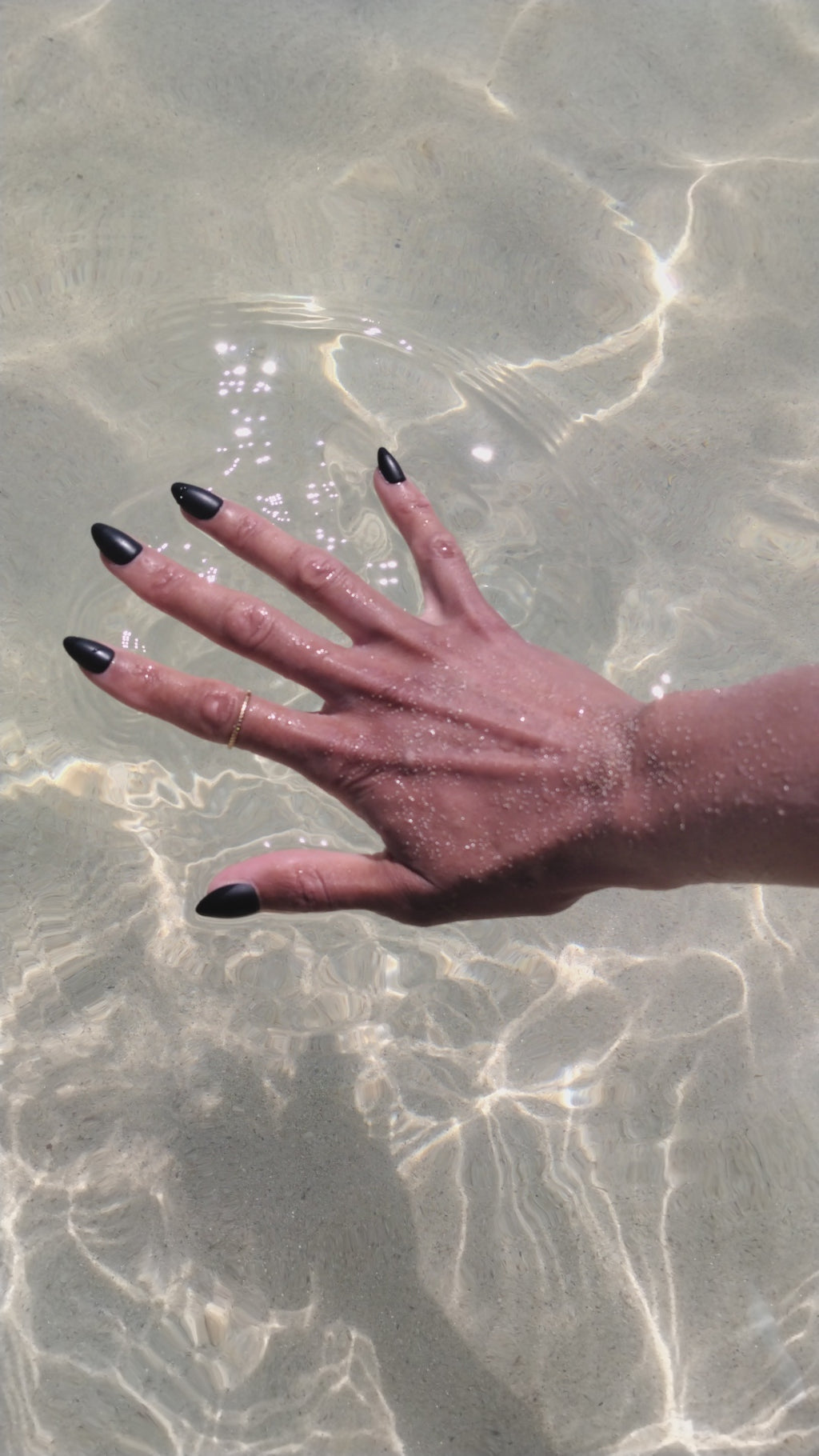 Press On Nails – Black Matte French | Short Almond | Touch of Capital Nails