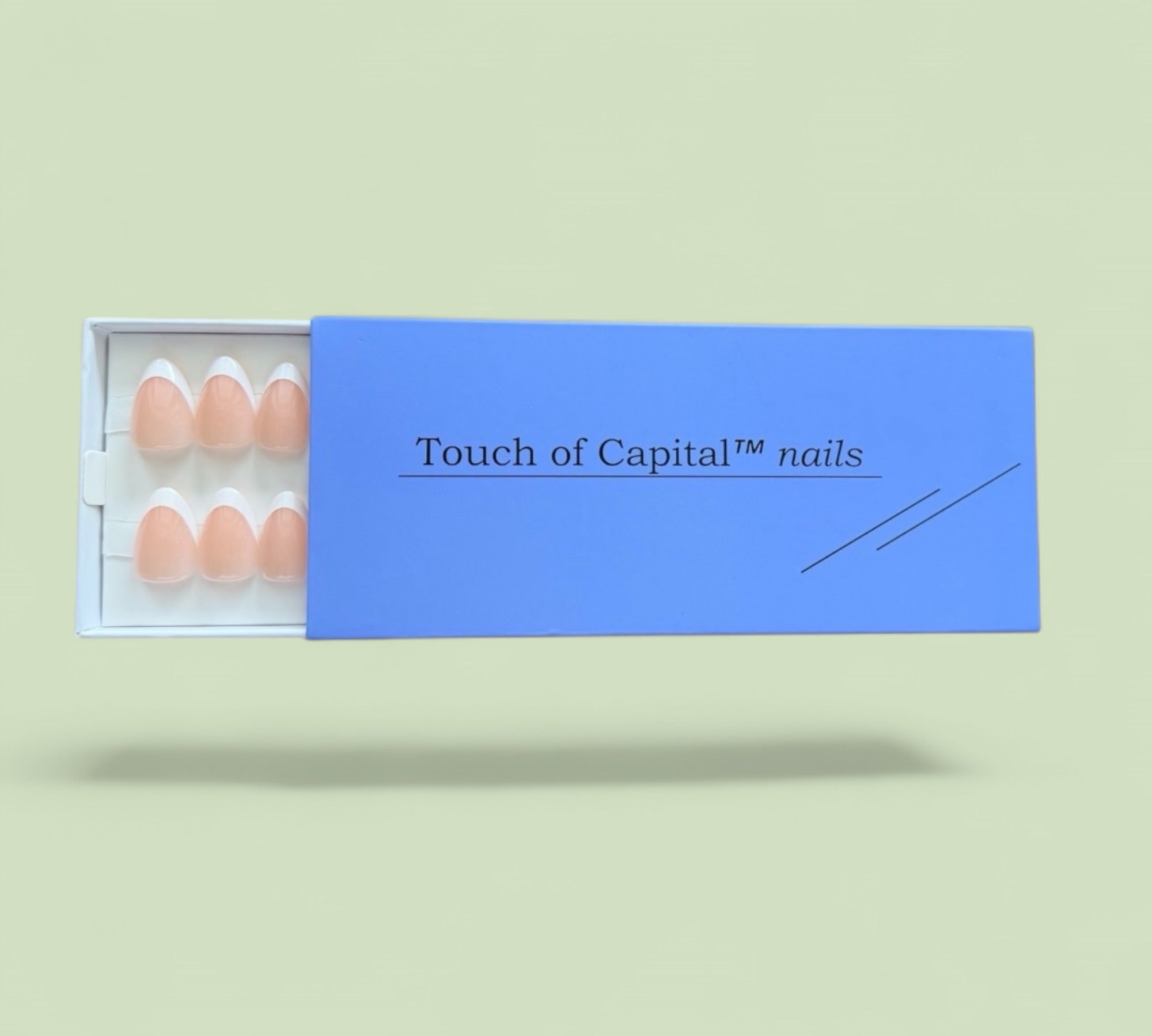 Press On Nails – Sophisticated French Manicure | Short Almond | Touch of Capital Nails