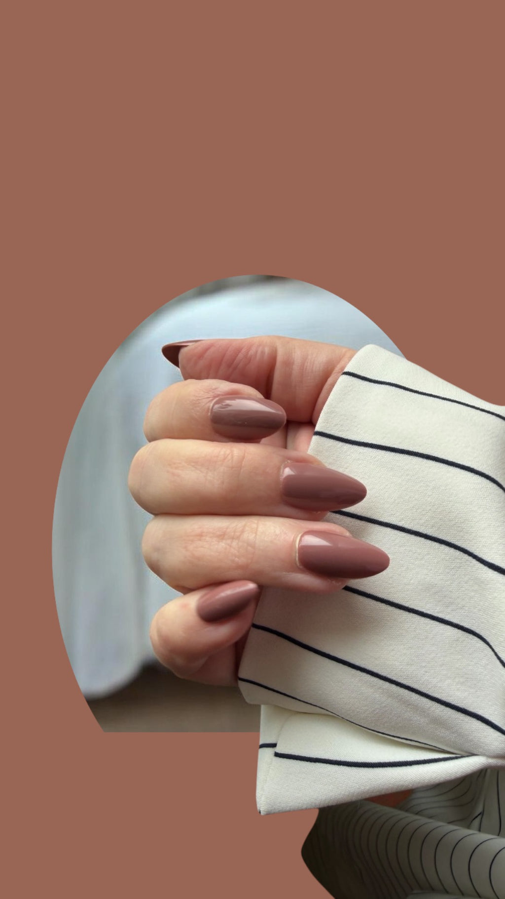 Press On Nails – Nude Plum | Short Almond | Touch of Capital Nails