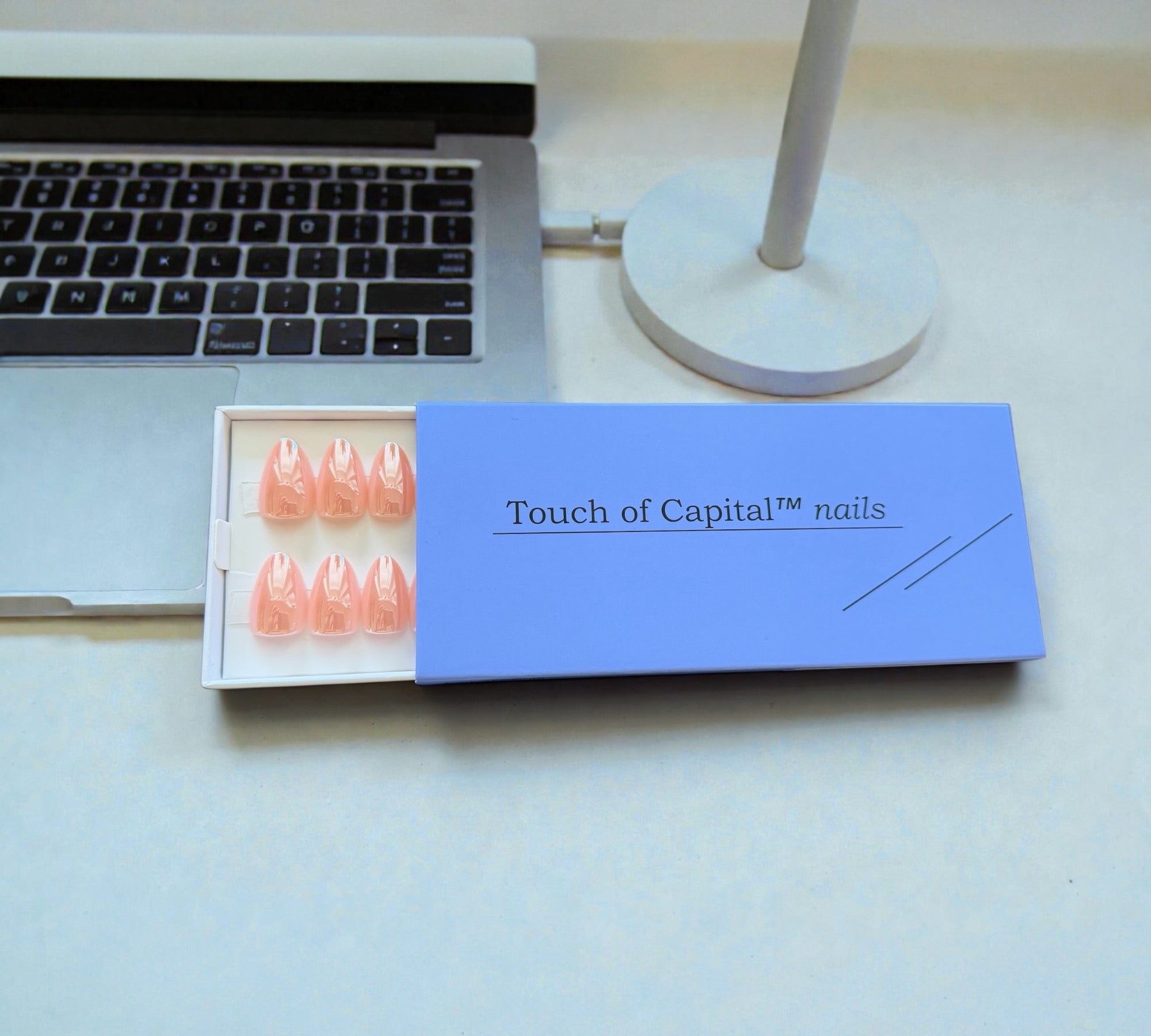 Press On Nails – Glazed Apricot | Short Almond | Touch of Capital Nails