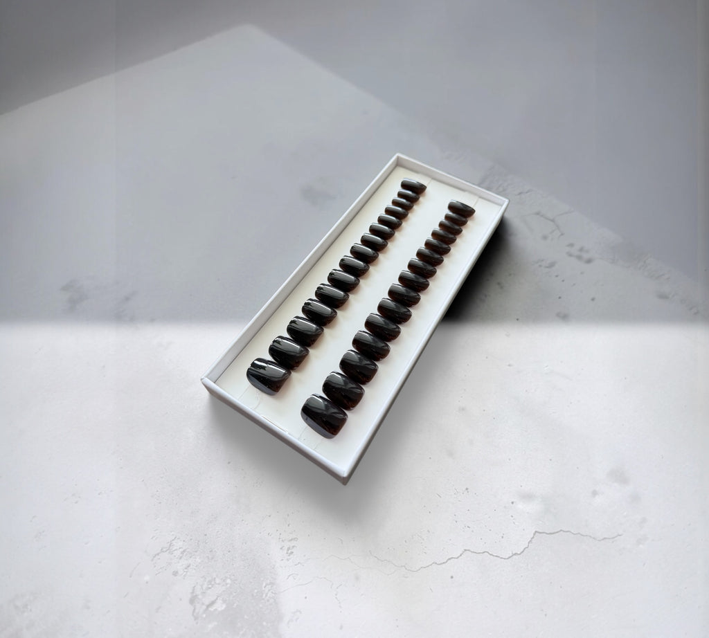Press On Nails – Dark Chocolate | Short Square | Touch of Capital Nails