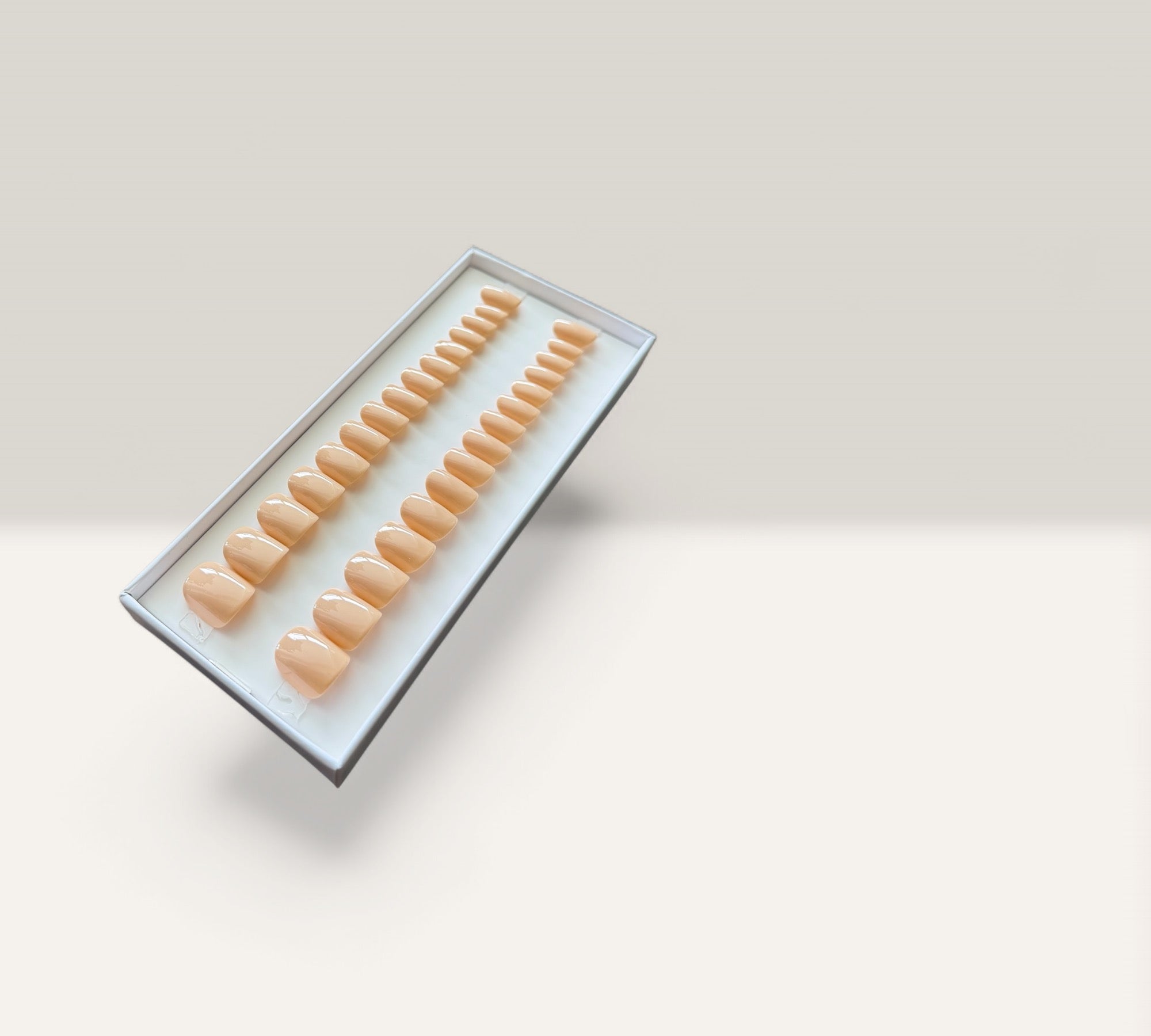 Press-On Nails – Soft Nude Beige | Short Round | Touch of Capital Nails