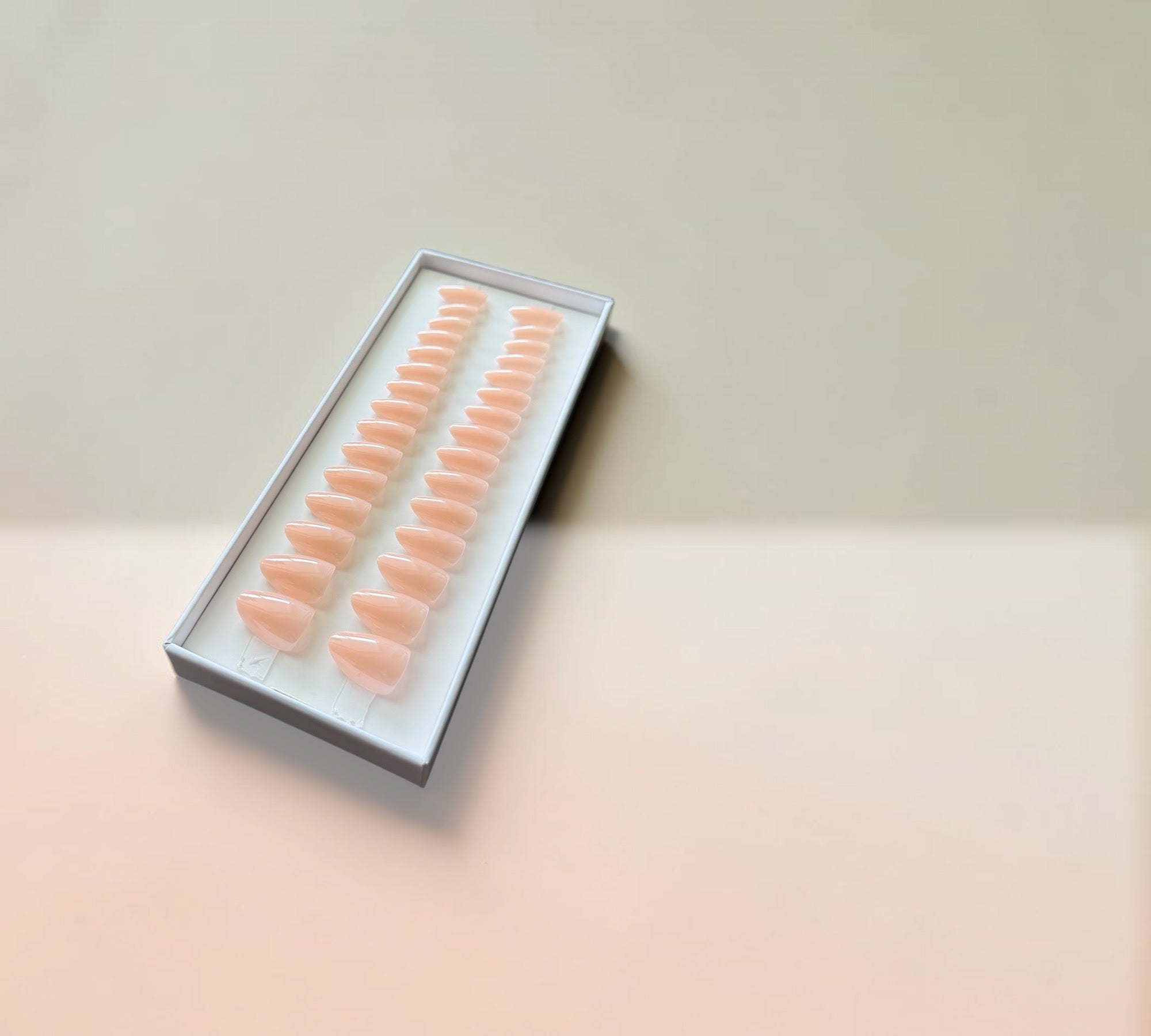 Press-On Nails – Polished Pearl Pale Pink | Short Almond | Touch of Capital Nails