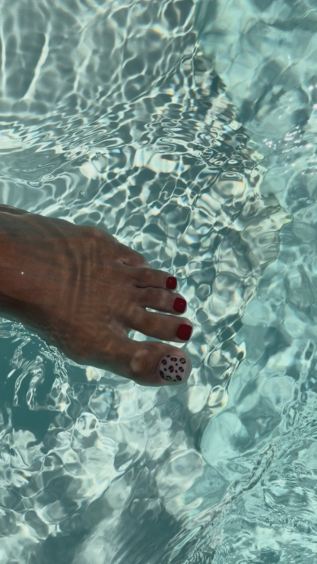 Toe Press On Nails – Red Leopard | Pedicure | Touch of Capital Nails